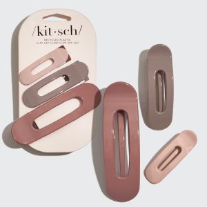 Flat Lay Claw Clip 3pc Flat  - Terracotta