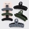Black & Moss Chain Claw Clips 3pc Set